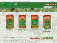 Tablet Screenshot of legumbresiglesias.com